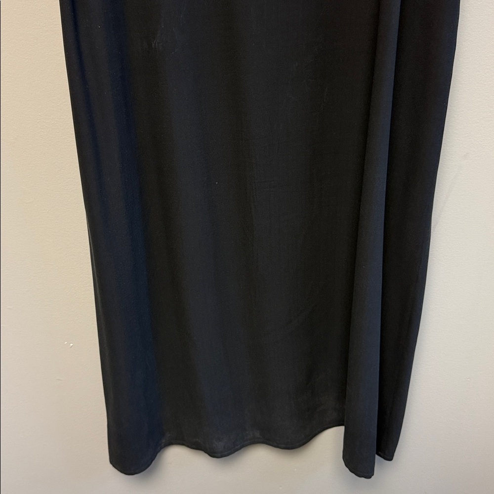 Eileen Fisher Petite PL Black Sleeveless Maxi Dress Minimalist - Picture 5 of 5